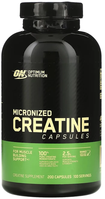 옵티멈뉴트리션 크레아틴 2500mg 캡슐, 200정, 1개 - 쿠팡
