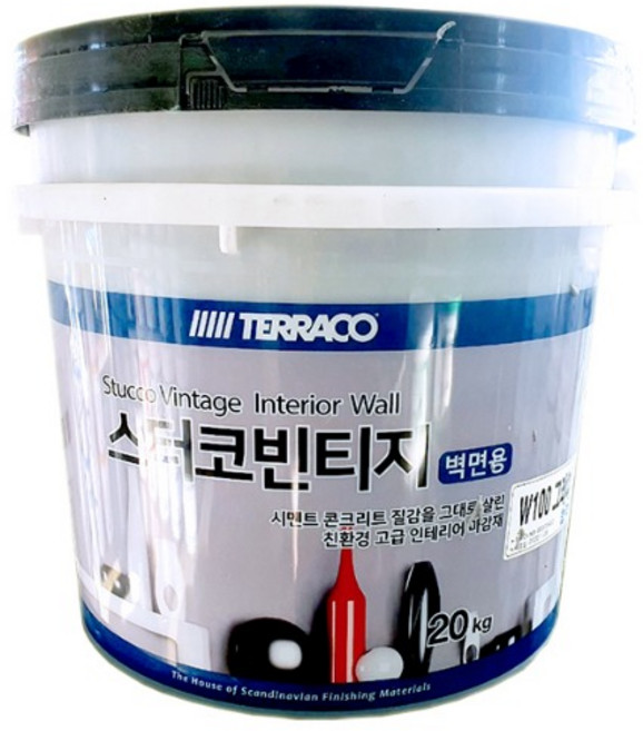 테라코 스터코빈티지 벽면용 20kg 노출콘크리트 시멘트 데코, 딥그레이, 1개