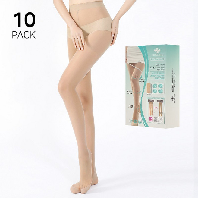 미즈라인 10매 세트 미쓰킹 다이어트 솔루션 20D 포인트 팬티 스타킹 by.패션파트너