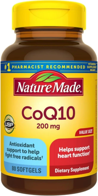 네이처메이드 CoQ10 200mg 스타틴 유저 소프트젤, 80정, 1개 - 쿠팡