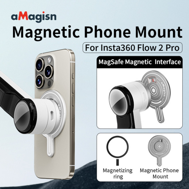 Insta360 Flow 2 Pro용 aMagisn 마운트 스마트폰 MagSafe iPhone Xiaomi Samsung용 짐벌 어댑터 베이스, [01] 옵션1
