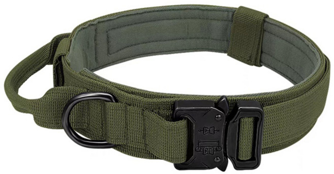 알바토 중형견 대형견 중대형견 목줄 버클형, 카키, 1개