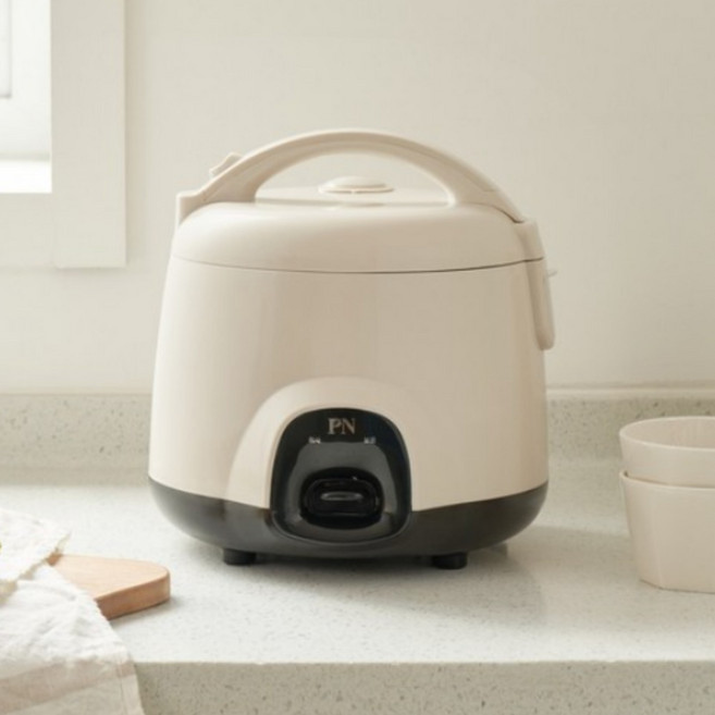 풍년 허그 전기밥솥 4인용 소형 원터치 미니밥솥 취사보온 신혼부부 자취 PMRCKA-04, 베이지