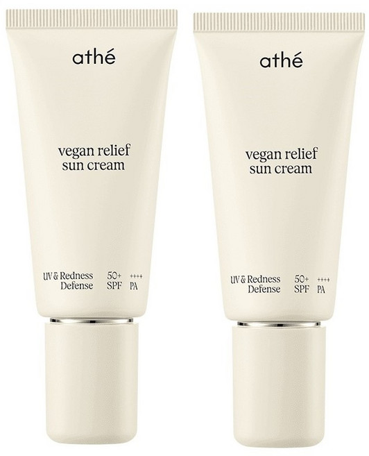 [무기자차TOP/붉은기제로] 아떼 비건 릴리프 무기자차 선크림, 50ml, 2개
