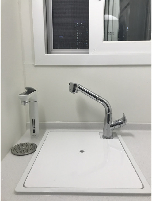 인조대리석 보조주방 세탁실 빨래판 덮개 뚜껑, 오로라 크리스탈 랜덤