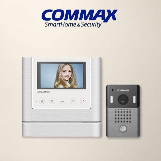 코맥스 CAV-43M 비디오폰 초인종 세트 아날로그, 화이트/비디오폰초인종세트