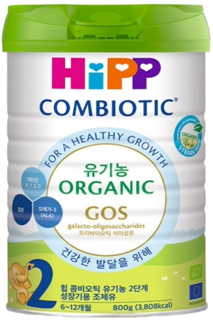 HIPP HIPP힙 콤비오틱 유기농 2단계 800g, 1개