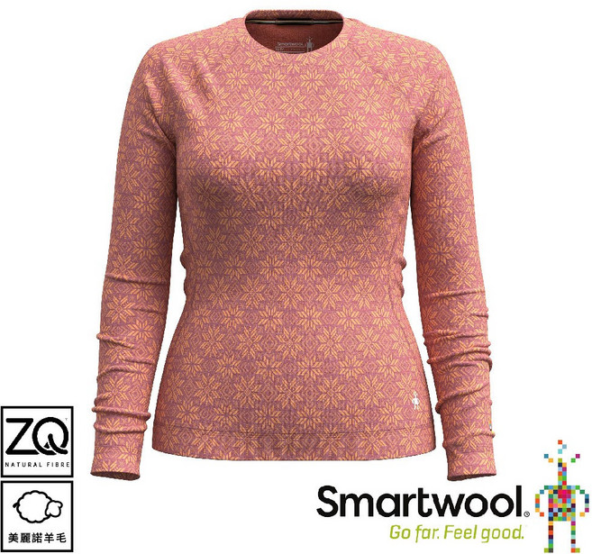 SmartWool 女 Thermal 美麗諾羊毛圓領長袖