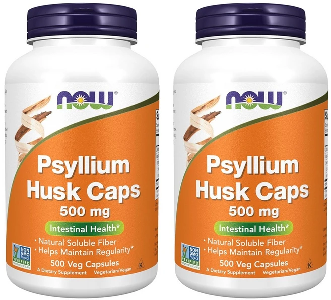 Now Foods 실리엄 허스크 500mg 베지 캡슐, 500정, 2개 - 쿠팡