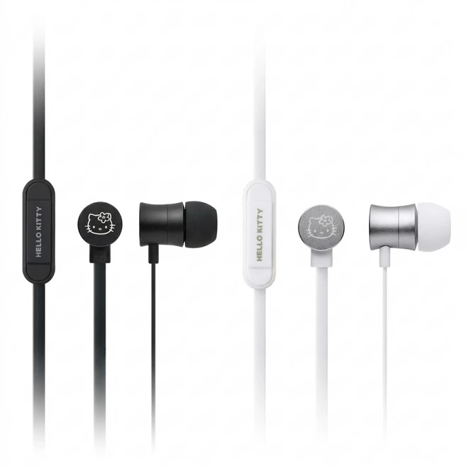 아이리버 헬로키티 커널형 유선이어폰 ICP-K200, 화이트 - 쿠팡