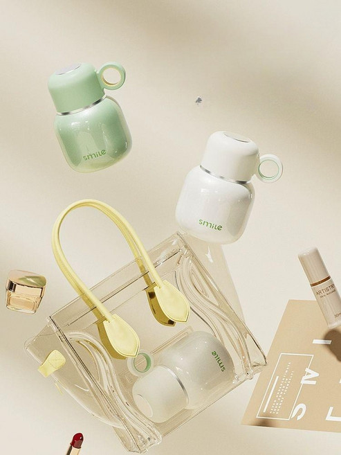 강아지 산책 물통 스텐 텀블러 360ml 보냉 미니 보온 크림화이트 360ml, 파인그린 460ml
