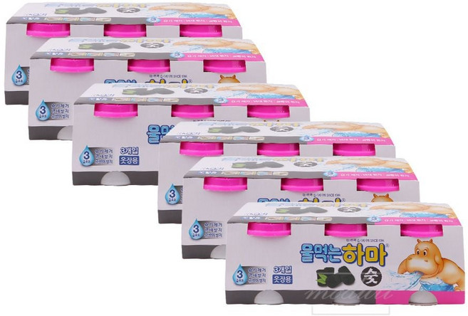 냄새먹는하마 옷장제습제 물먹는 하마 숯 18개입 습기제거제 689000EA (1EA), 본상품