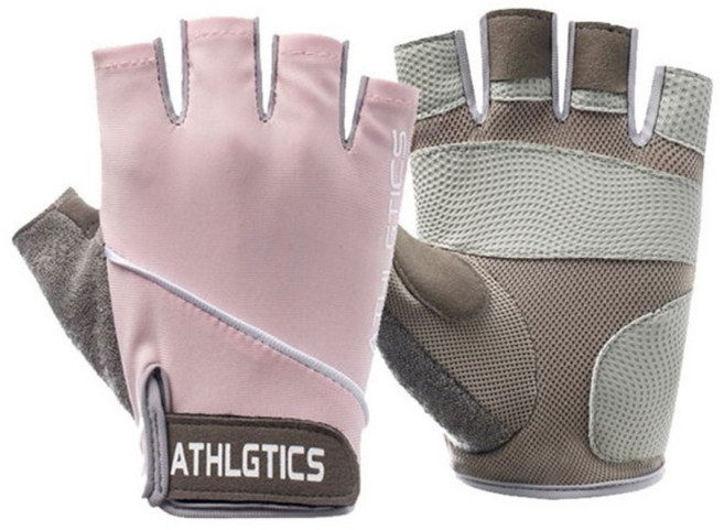 T렉스 여성용 다용도 헬스 등산 반장갑 양손착용 세트, 핑크