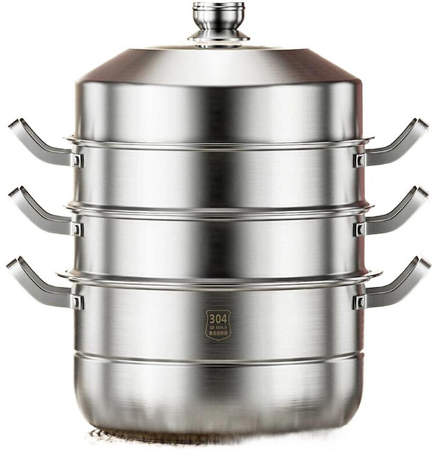 4단 찜솥 316 인덕션 찜기 대형 스텐 두꺼운 40cm 업그레이드 45cm 4단 초두꺼운, 두꺼운 304 45cm 2단
