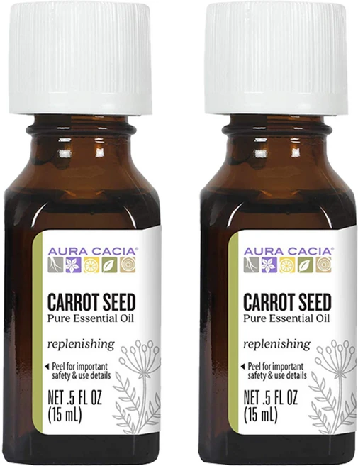 아우라카시아 리프레니싱 퓨어 에센셜 오일 당근 씨앗, 15ml, 2개 - 쿠팡