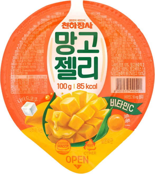 진주 천하장사 망고 젤리 컵 100g x 36개