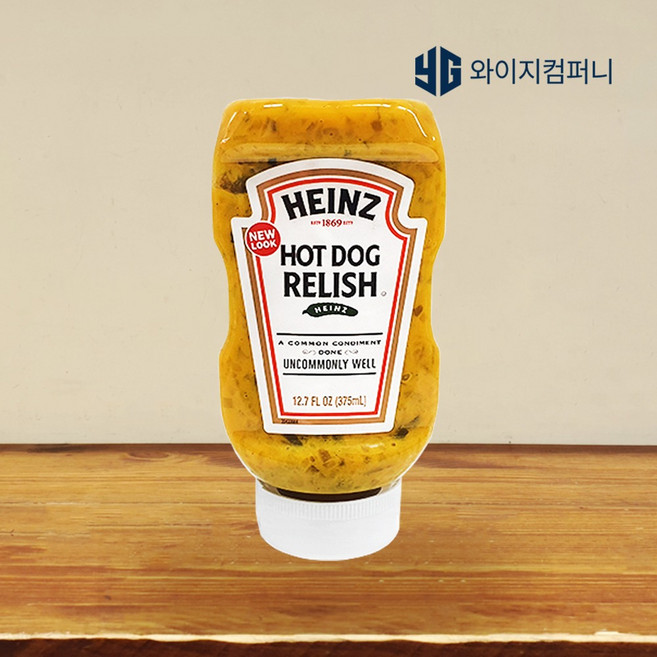 핫도그 렐리쉬 375ml 드레싱 하인즈 소세지 캠핑 글램핑 아웃도어 핫도그소스 국내배송, 1