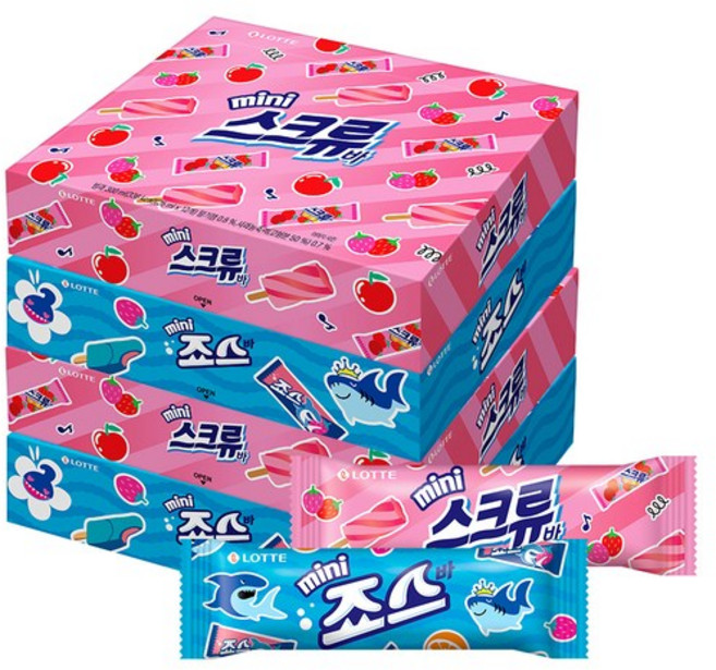 스크류바 미니 300ml x2개 + 죠스바 미니 300ml x2개, 1세트, 1.2L