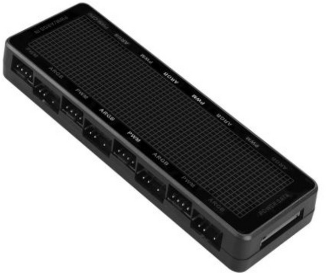 자석 ARGB PWM 8분배허브 5V3핀 쿨링팬 팬쿨러튜닝 SATA전원 컴퓨터 PC데스크탑, 1개