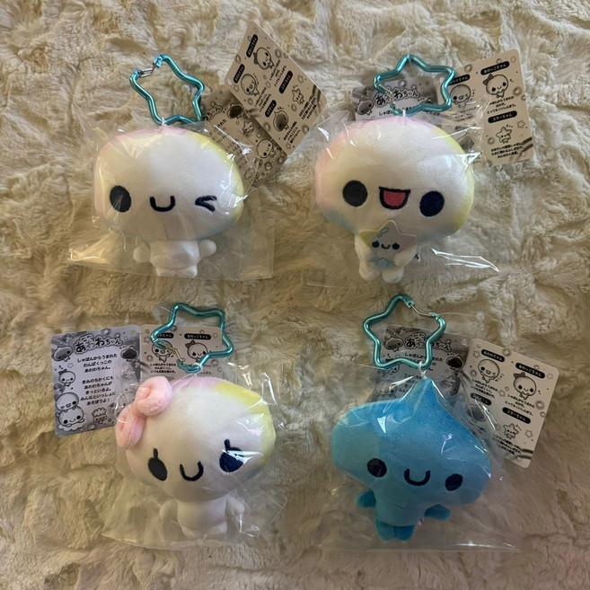 헤이세이 팬시 아와와짱 마스코트 키홀더 4종