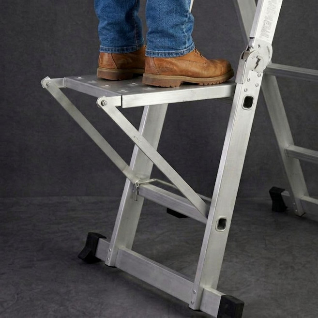 지구원 휴대용 접이식 사다리 보조 발판 보강대 지지대 작업대, 1개