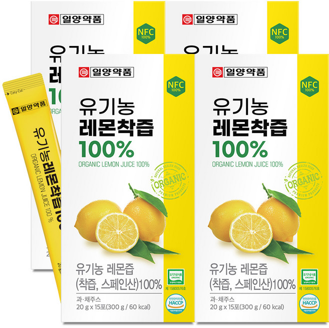 일양약품 레몬착즙 100% 15p, 300g, 4개