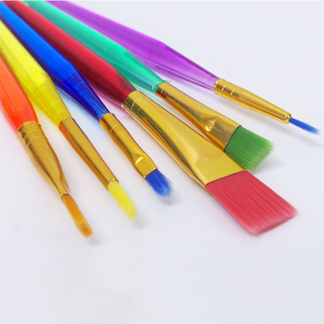 컬러 붓세트 (6종) 납작붓