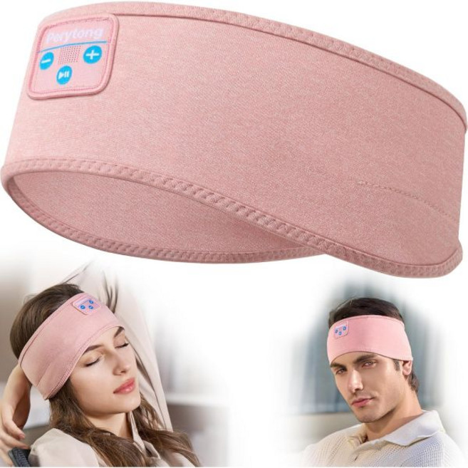 네블리 블루투스 헤드밴드 헤드폰 초장시간 재생 가능 수면용 내장 HD 하이파이 스피커 운동 요가 여행 명상에 완벽 2712531, Sakura Pink, 핑크, 21) Sakura Pink, 1개