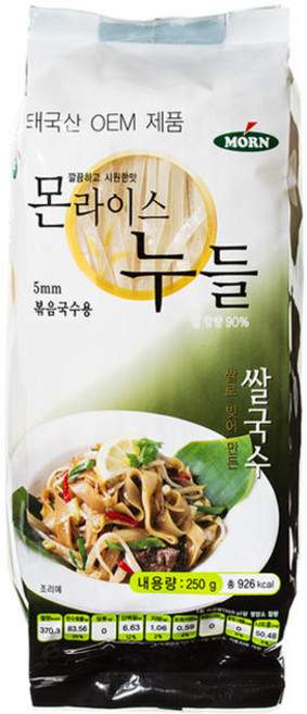몬 라이스누들 5mm, 250g, 3개