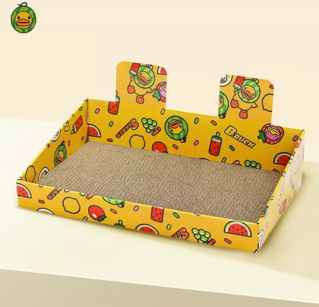 Starwayer 펫 고양이 쇼파 스크래쳐, 미디엄 사이즈의-러블리 오리, 1개