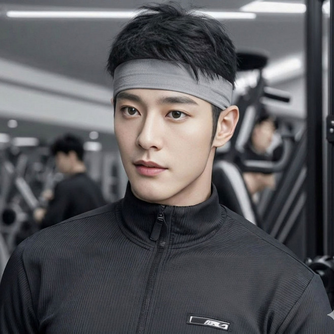 라베코 러닝 스포츠 땀흘림방지 헤어밴드, 1개, 그레이