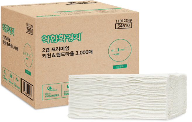 키친타올 착한화장지 프리미엄 2겹, 1개, 1매