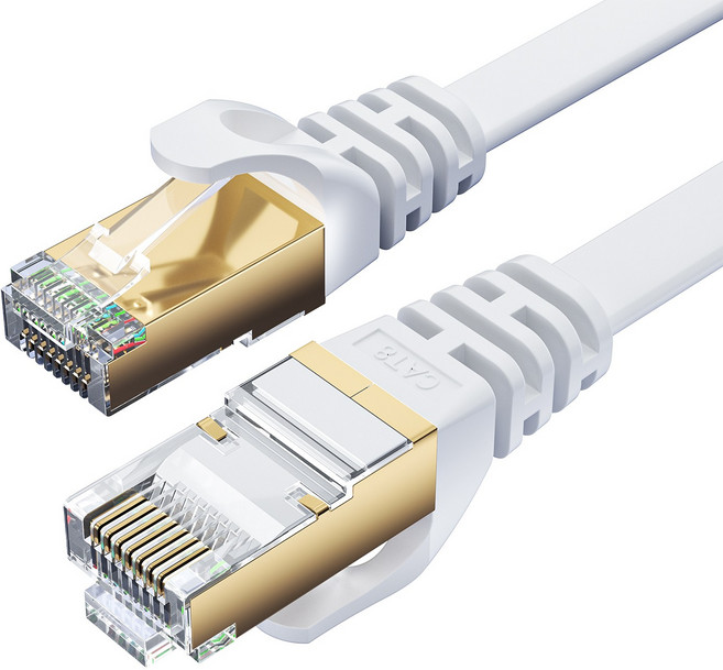 랜선 CAT8 40Gbps 2000Mhz 인터넷 랜케이블, 5m, 1개, 흰색
