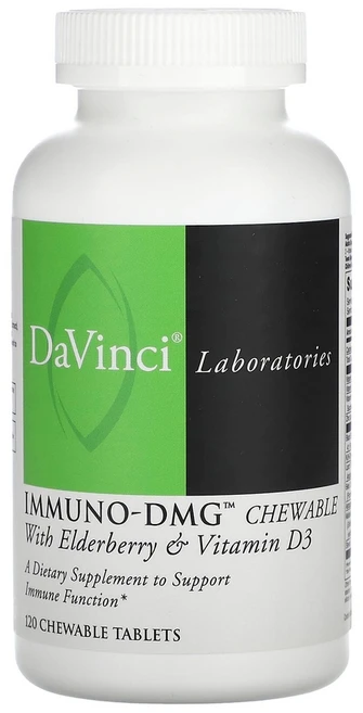 다빈치 랩 오브 버몬트 이뮤노-DMG 츄어블 위드 엘더베리 & 비타민 D3 120, DaVinci Laboratories, Immuno-D, 1개, 120정 - 쿠팡