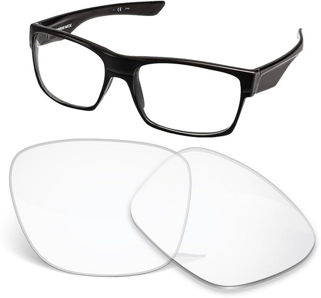 Biyxpiv 오클리 TwoFace XL OO9350 59mm 선글라스와 호환되는 1.5mm 교체 렌즈 긁힘 방지 및 충격 방지 HD 크리스탈 321949