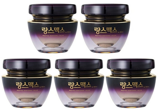 (현대홈쇼핑)랑스맥스 바이 미스코스 프레스티지 화이트닝 크림 5통 패키지, 5개