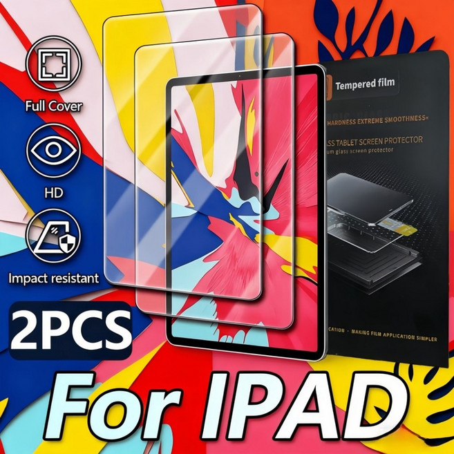 iPad 滿版玻璃保護貼 (秒貼神器) iPad8/9/10/11 Mini Air7/6/5/4 Pro 11吋, 1個, 秒貼-高清膜-2PCS,ipad 10代/11代（A16）11吋