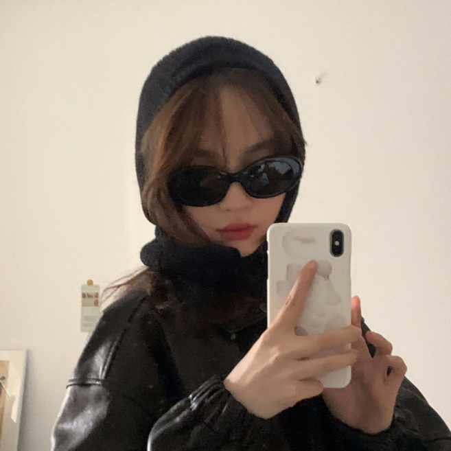 엠페토 니트 바라클라바 겨울 여성 포근한 후드 넥워머, 쉬크블랙, 1개