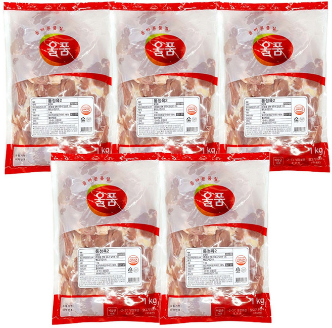 올품 냉장 국내산 닭다리살 (정육2) 1kg 5개