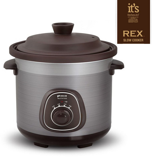 키친아트2060 렉스 슬로우쿠커 찜기 전기냄비 6L