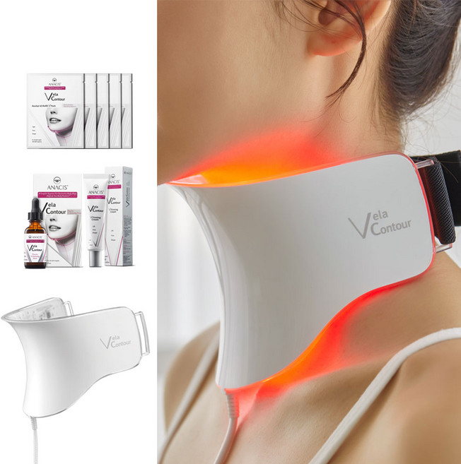 벨라컨투어 넥케어 목주름 LED 마스크 뷰티디바이스 4종임상완료 목케어기기 앰플 크림 목팩 4종세트