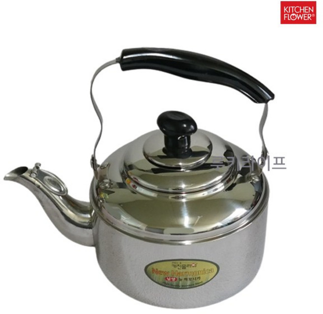 뉴 하모니카 스텐 휘슬 주전자 가정 업소용, 3L, 1개