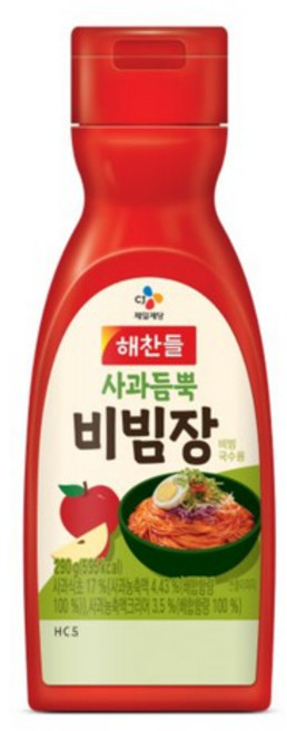 해찬들 사과듬뿍 비빔장, 290g, 5개