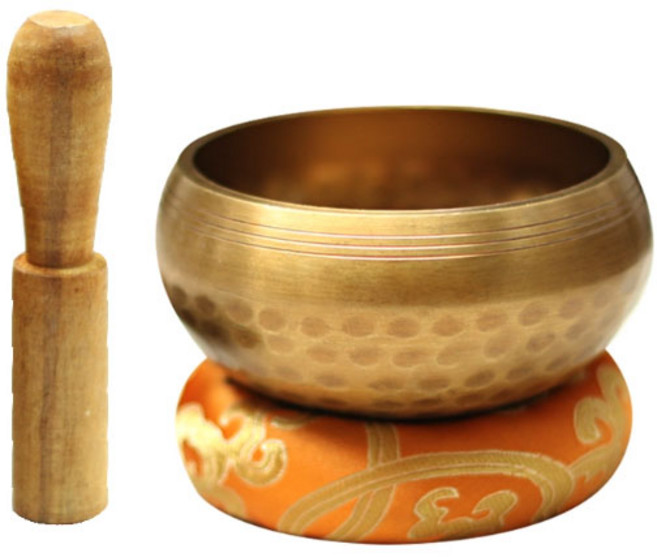 手工尼泊爾頌缽 聲音療癒樂器 冥想靜心 淨化空間 8公分 附敲棒與缽墊, 1個, 尺吋