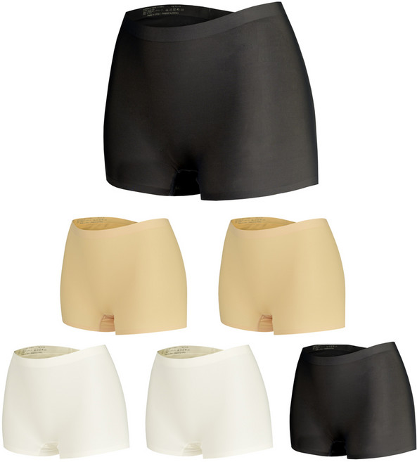 여성용 사각 팬티 심리스 드로즈 - 6장