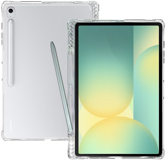 스냅케이스 갤럭시탭 코쿠 젤리 투명 케이스 S펜수납