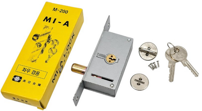 미아 M-200 좌우겸용 강화유리 현관문 보조키 잠금장치, 미아M200 좌우겸용