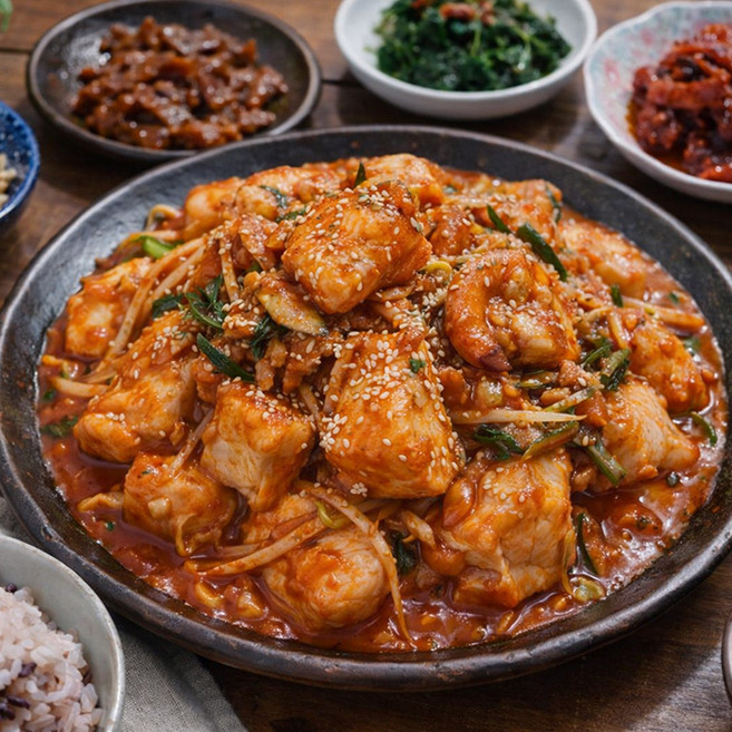 아귀찜(보통맛) 아삭 콩나물 순살 아구찜 밀키트 1.2kg, 1개