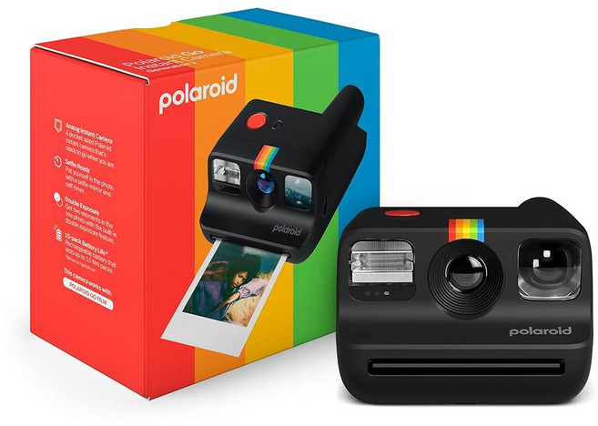 폴라로이드 Go 2세대 - 미니 인스턴트 카메라 + 필름 번들(사진 16장 포함) - 흰색(6282장), Bla, Gen2 Camera, 1개