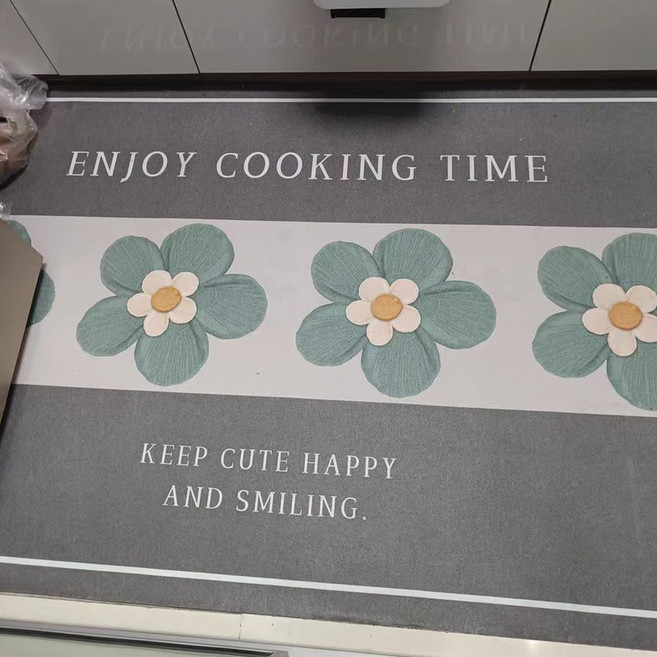 발매트 대형 주방매트 미끄럼방지 방수 다용도 커팅 가능 매트 욕실 현관 신발장 매트 주방발매트, 1개, 회색